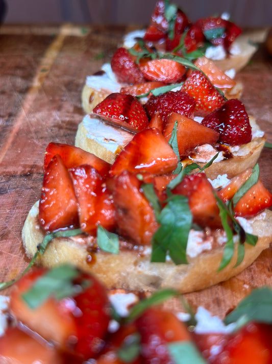 Strawberry & Basil Bruschetta